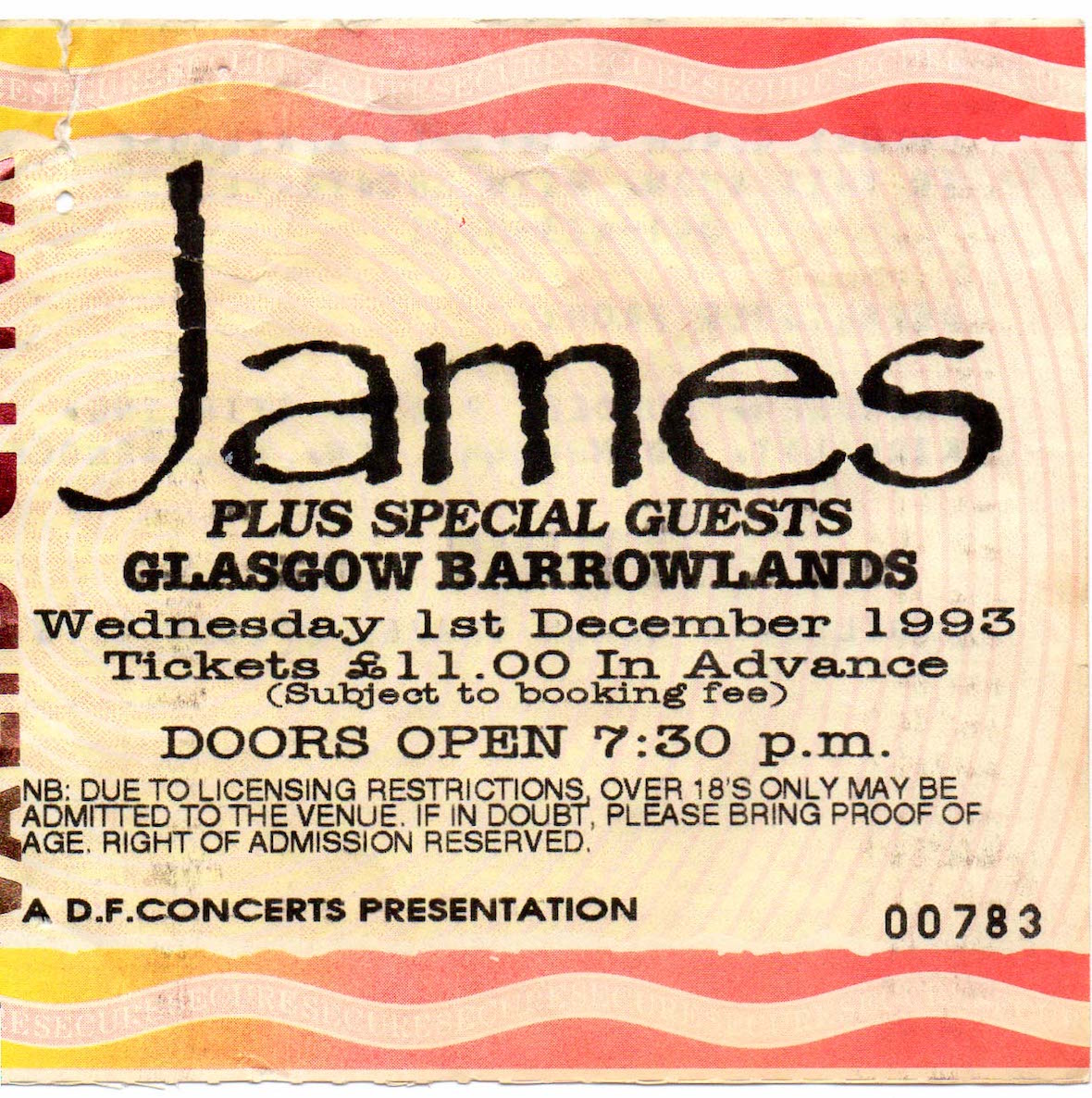 4. Glasgow, Barrowlands, 1 December 1993