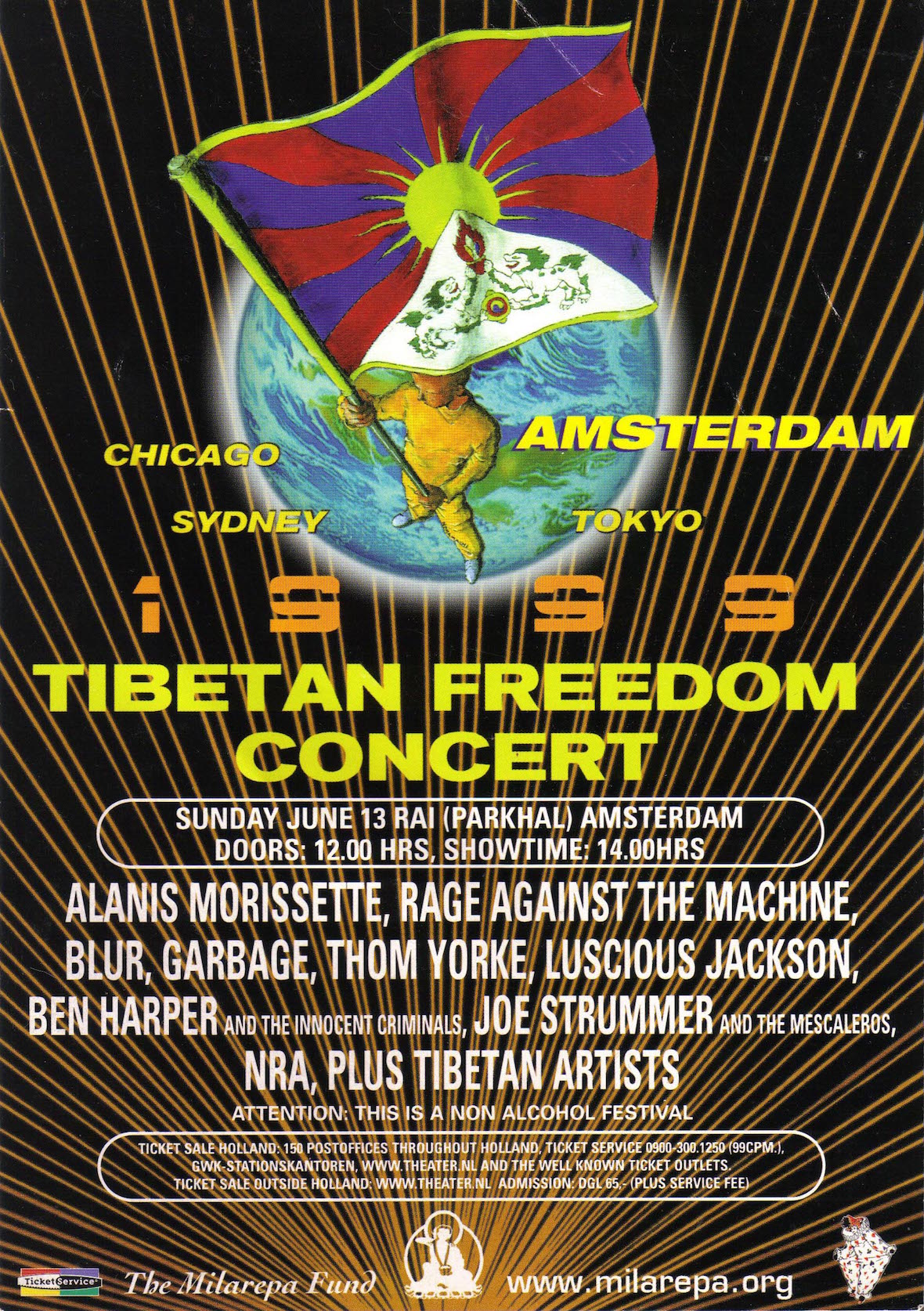 38. Amsterdam, RAI Parkhall, Tibet Freedom Concert, 13 June 1999
