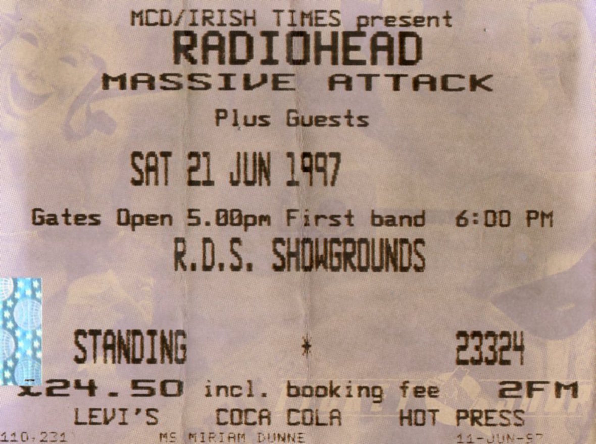 30. Dublin, RDS, 21 June 1997.